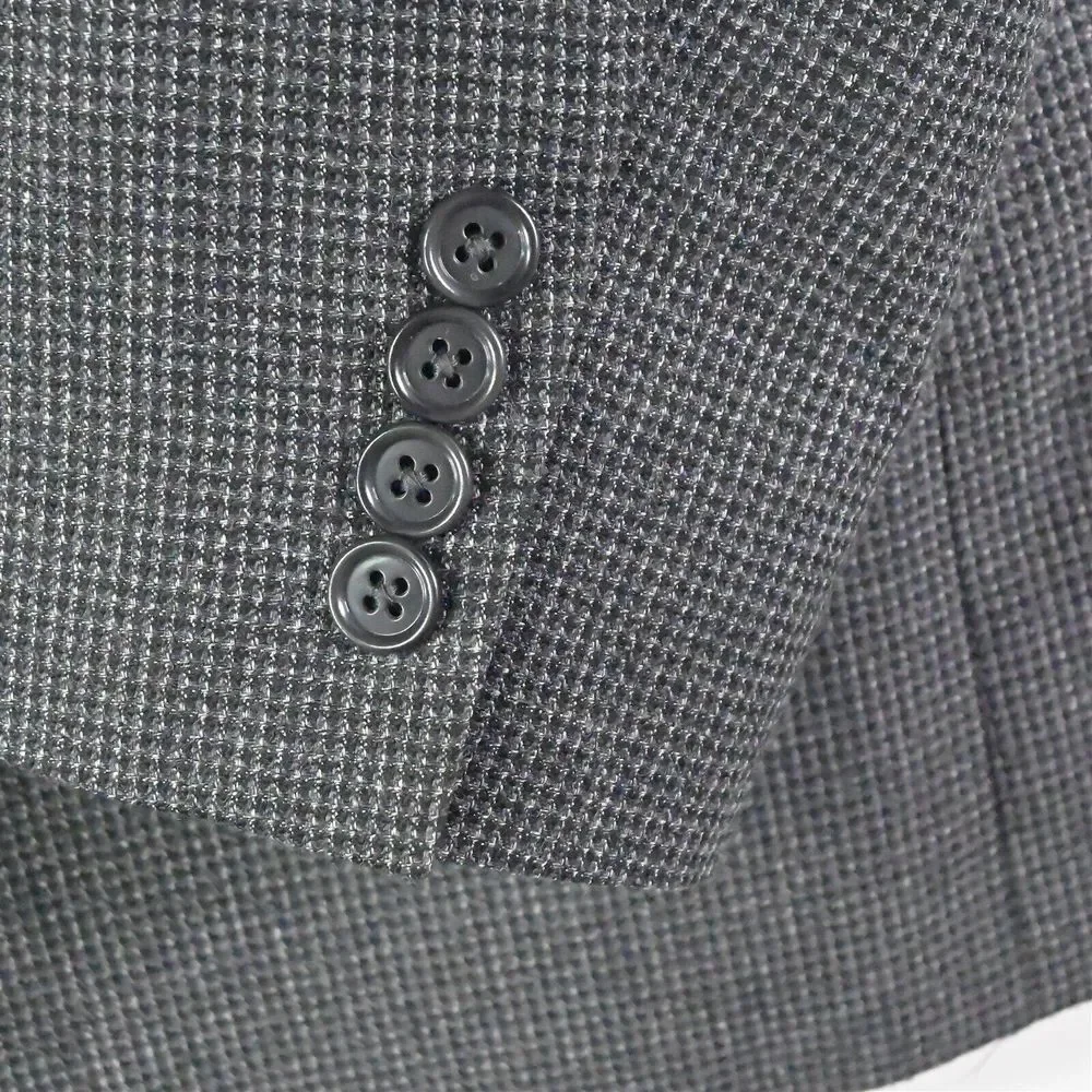 Andrew Fezza 44R‎ Black Woven 2Btn Mens Blazer Suit Jacket Sport Coat